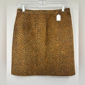 Verducci Vintage 80's Leather Animal Print Mini Skirt Size 12